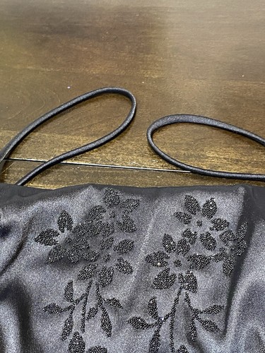 CDC  Womens Black Sequence Semi Stretch Satin Cocktail High Waist Dress Sz. 8 - Picture 13 of 19