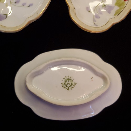 Vintage Nippon Serving Plate & 4 Dipping Saucers. Vegetables, Fish, Side Dish. - Picture 3 of 5