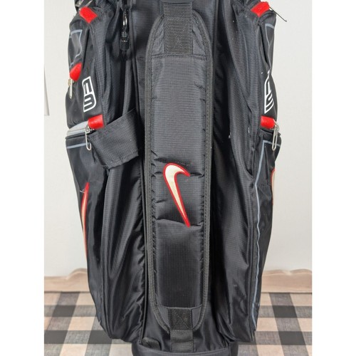 Nike E9 Carry/Cart Golf Bag with14 Dividers Black & Red, No Rain Cover - Picture 8 of 12