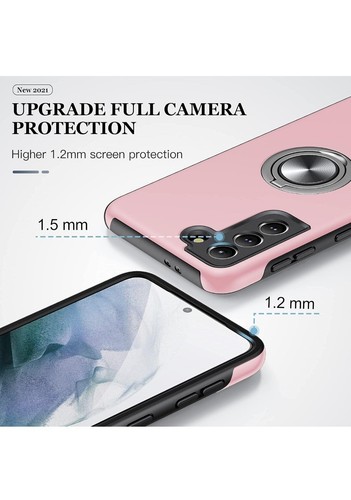 Phone Case Samsung Galaxy S21 Case Ultra Slim Kickstand Rugged Shockproof Pink - Bild 5 von 8