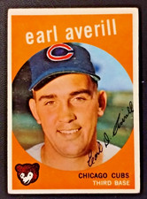 EARL AVERILL 1959 Topps Baseball Vintage Card #301 CUBS - VGEX