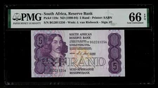 South Africa | 5 Rand | 1990-94 | P#119e | PMG-66