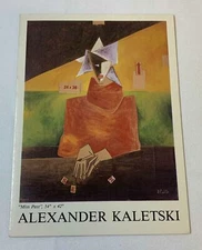 1987 art gallery exhibition card~ ALEXANDER KALETSKI ~ 6x8