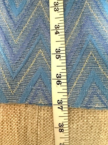 Neu mit Etikett Ramy Brook blau Chevron gesmoktes Minikleid Neckholder Größe L - Bild 9 von 10