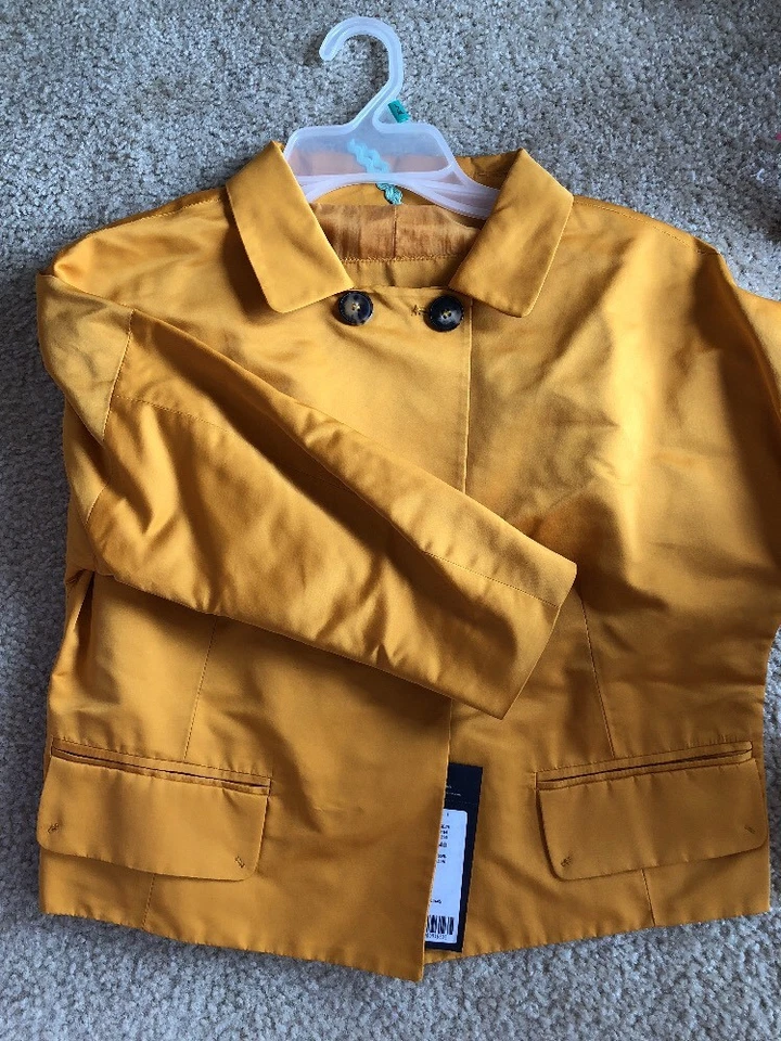 Piazza Sempione женщин Sz 40 итальянский куртка/блейзер горчичное золото новый с ярлыками - Изображение 2 из 3