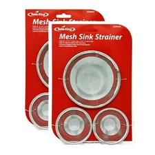2 Pk Stainless Metal Mesh Sink Strainer Drain Stopper Kitchen Bathroom Tub Waste