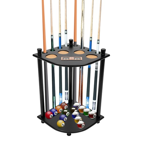Floortop Pool Cue Holder Hold 8-hole Pool Stick Holder Stand Table Accessory - Picture 7 of 20