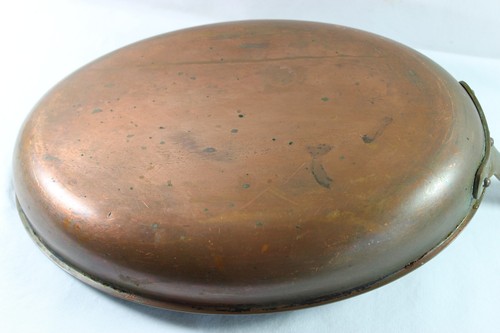 Vintage Tagus Chef Copper Oval Fish Frying Sauté Pan Brass Handle - Picture 5 of 7