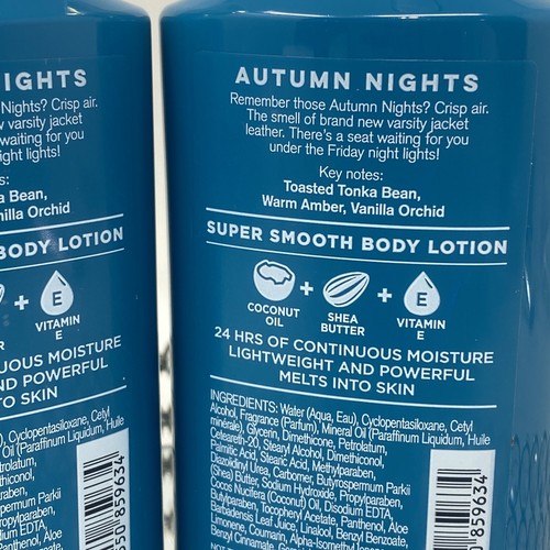 Bath and Body Works Autumn Nights 8oz Body Lotion - 2 Pack - Picture 4 of 4