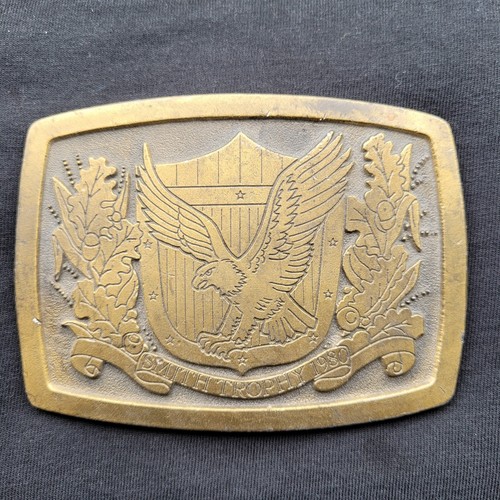 Smith Trophy 1980 Eagle on Shield Oak Leaf Belt Buckle Denver Colorado Spec-Cast