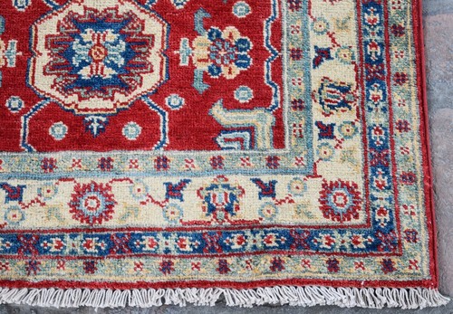2'9 x 9'7 Hand knotted afghan tribal kazak wool runner rug, hallway runner rug - Picture 9 of 10