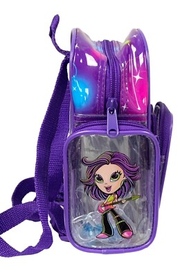 Vintage Lisa Frank Clear Mini Backpack Rock Star Guitar Cherri
