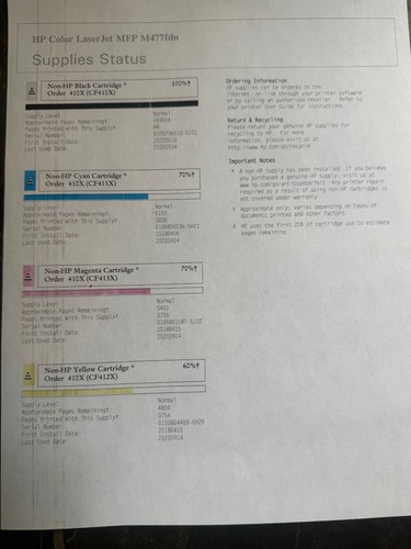 HP Color LaserJet Pro MFP M477 fdn Printer Ready to use - Picture 5 of 5