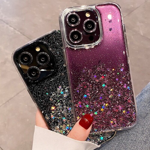 For Apple iPhone 16 15 14 13 12 11 Pro Max Cover Shockproof Bling Glitter Case - Picture 1 of 12