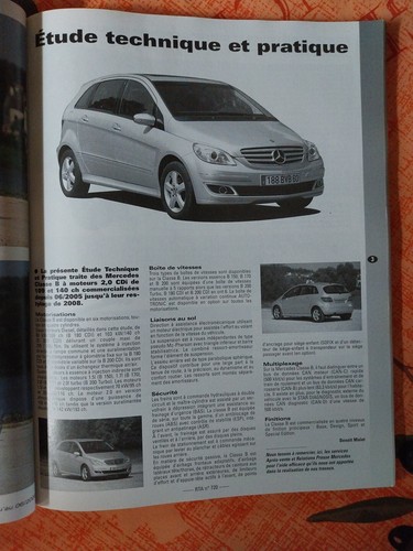 Revue technique MERCEDES B 180 200 CDI Type 245 Rta Mercedes Classe B 2005 2008  - Picture 4 of 14