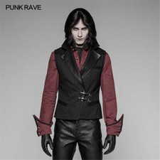 Punk Rave Fashion Steampunk Vest Gothic Leather Retro Elegant Palace Men Jacket