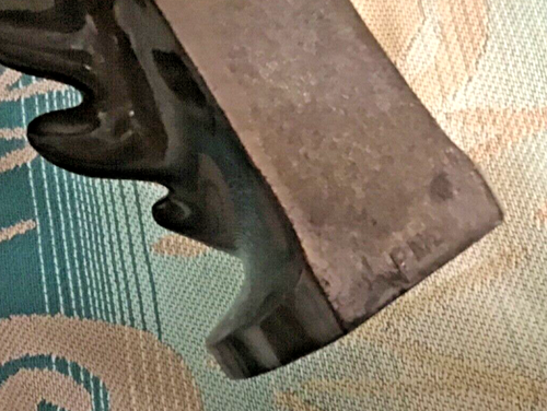 Vecchio fermalibri vintage foglia rovere tono rame farro metallo fuso Philadelphia Mfg.Co - Foto 9 di 10