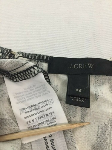 J.CREW Linen-Blend V-Neck Cap Sleeve Romper White & Gray Size XS - Picture 12 of 12