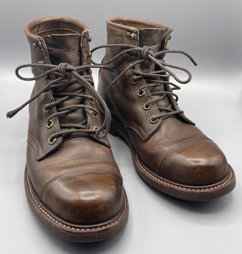 Chippewa Mens Brown Leather Work Boot Size 8 Vinta