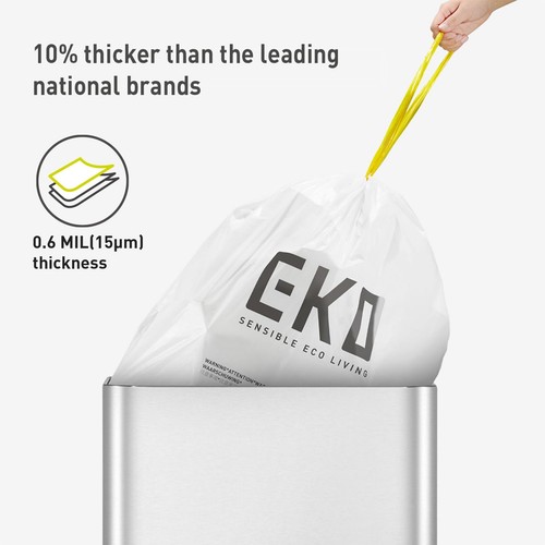 Easy-Dispense Roll 80 Count Extra-Strong Drawstring Small Trash Bag, 4 Gallon... - Picture 2 of 9