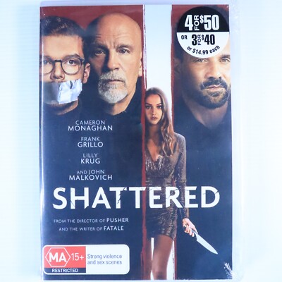 NEW Shattered (DVD, 2021) - Cameron Monaghan, Sasha Luss - Thriller Film Movie
