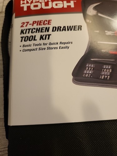 Hyper Tough 27-Piece Kitchen Drawer Tool Kit with Storage Case, Model 42884 New - Picture 3 of 4