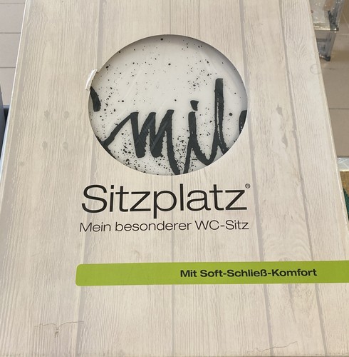 Toilettendeckel /Wc Sitz mit Aufschrift Smile und mit Softclose - Bild 1 von 3