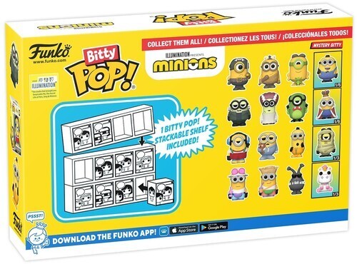WB FUNKO BITTY POP!: Minions - Eye Matie 4er-Pack (Vinylfigur) - Bild 3 von 4