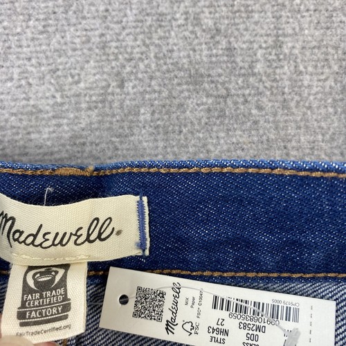 Madewell Womens Blue High Waisted Loose Baggy Straight Jeans Size 27 NWT - Picture 4 of 13