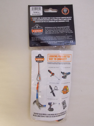 Ergodyne Squids 3110FX 10Lbs Standard Dual Carabiner Tool Lanyard - Picture 3 of 3