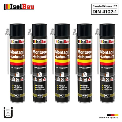 Montageschaum mit Aussprührohr 1 - 48 x 750 ml PU Bauschaum Fenster Schaum - Bild 21 von 36