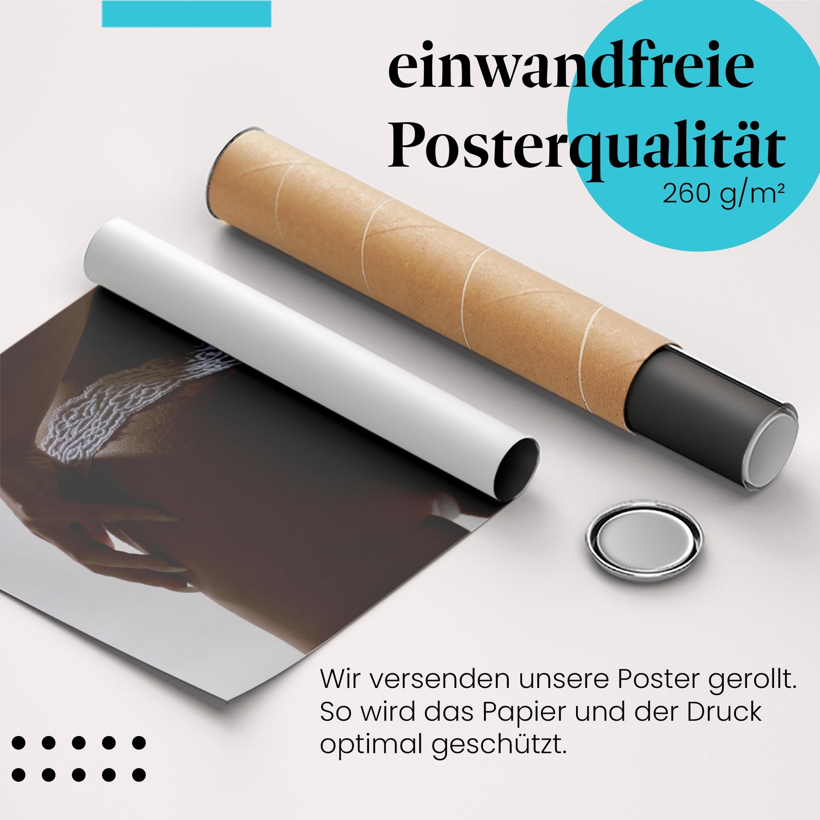 Postereck 3412 Poster Leinwand Erotik, Frau Po Tanga String Sexy Unterwäsche