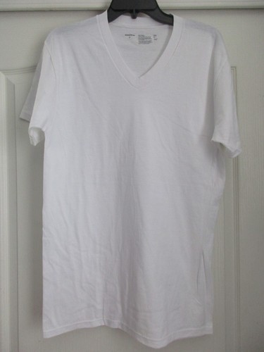 Nordstrom 2-Pack Supima Cotton Classic V-neck Men T-Shirt White S U110.G9 - Picture 1 of 5
