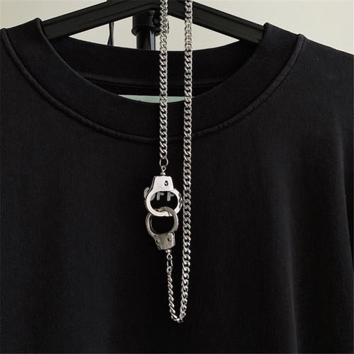 Herren Felsen Dunkle Gothic Punk-Halskette Halsband Handschellen Anhängerkette - Bild 9 von 11