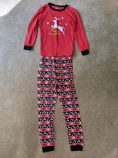 Kids Christmas Reindeer Pajama Set, Size 12
