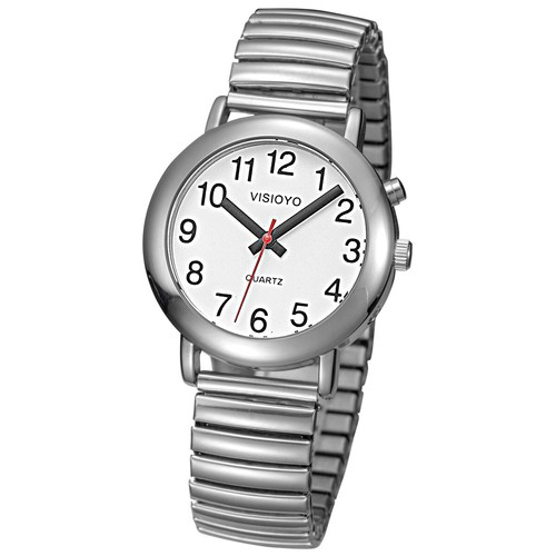 English Talking Watch with Alarm, Speaking Date and Time, White Dial TESW-26AU - Picture 13 of 33