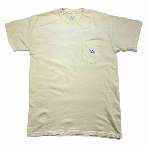 Guy Harvey Classic Collection Marlin Men's Yellow Short Sleeve T-shirt Pocket M - Picture 2 of 5