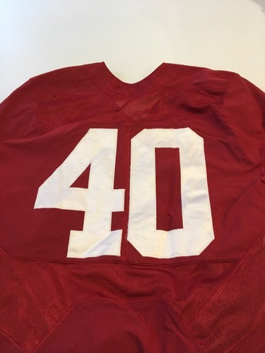Game Worn Used 2016 Alabama Crimson Tide Bama Football Jersey Nike Size 44 #40 - Picture 4 of 4