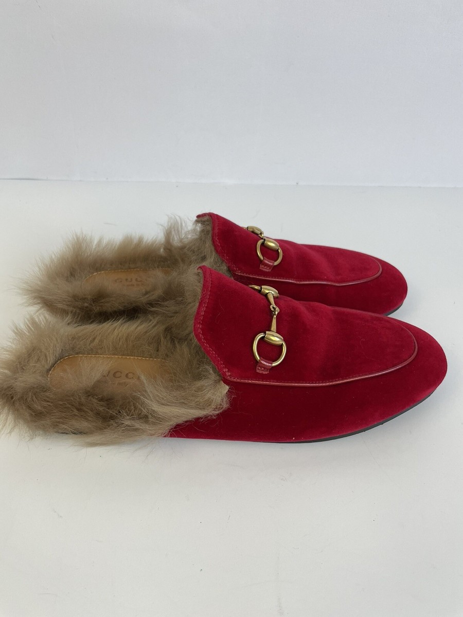 GUCCI レザー ミュール 38.5 C Gucci Black Leather Zumi Mid-Heel Loafers - Size 38