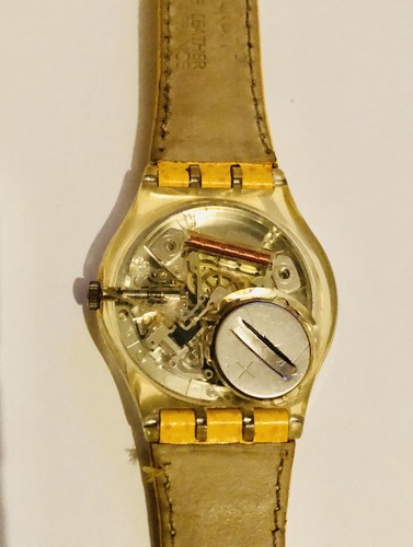 SWATCH Uhr (GK144) Daiquiri gelbes Lederband 1992 - Bild 2 von 7