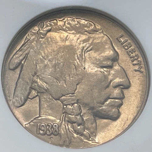 1938 D/S UNCIRCULATED TONED BUFFALO NICKEL NGC MS 66