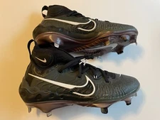 New Nike Alpha Huarache NXT Men's Sizes Black Metal Baseball Cleats DJ6517-010