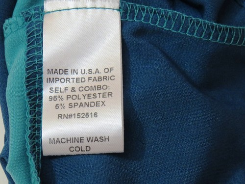 Women's 5X Meera Lane Sleeveless Teal & Navy Trim Stretchy Keyhole Neck Top NWT - Picture 9 of 10