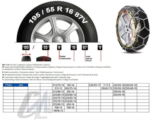 Coppia di catene da neve GOODYEAR PER SUV 12 mm "G12" misura 240 77934 235/70-15 - Imagen 5 de 5