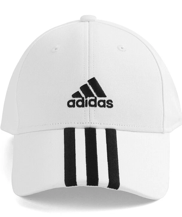 3-Stripes Baseball Headwear Adidas Cap Cotton White | eBay Twill Unisex Hat NWT II3509