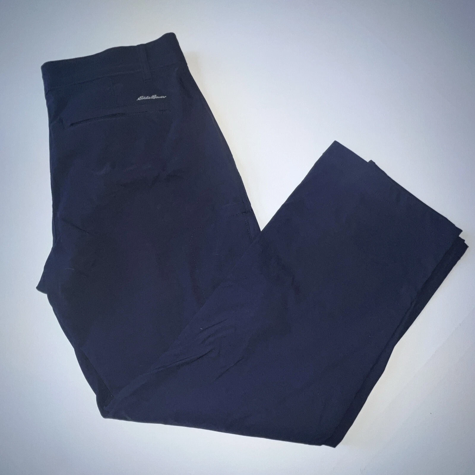 Eddie Bauer Pants Men 34x3o Blue Travex Hiking Trail Travel Stretch Office Work