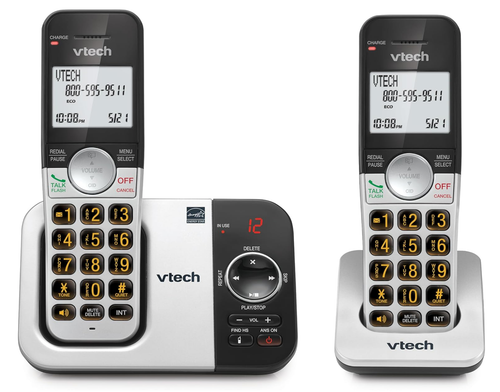 Vtech Vg232-2 Cordless Phone With Answering Machine -with 2-handsets Large