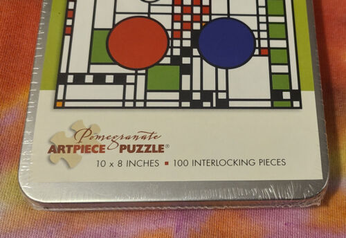 Raro! Frank Lloyd Wright "Coonley Playhouse Window" puzzle 100 pezzi in latta nuovo - Foto 4 di 8