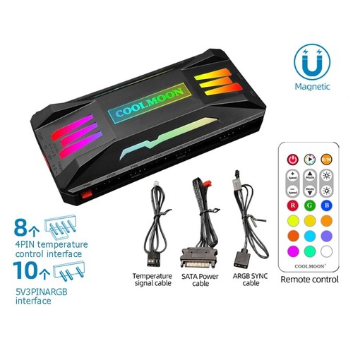 Contrôleur de ventilateur COOLMOON RGB - Photo 2/8