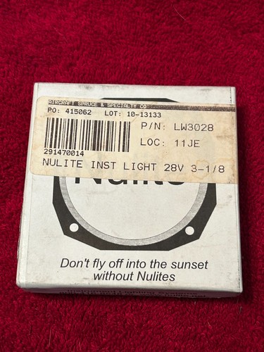 NULITE 3 1/8" INSTRUMENT LIGHT RING P/N LW3028 28V NEW IN BOX - Picture 12 of 13